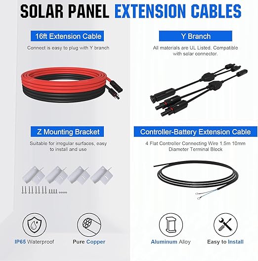 ECO-WORTHY 400 Watt 12 Volt Premium Solar Panel Kit :4pcs 100W Solar Panel+ 40A MPPT Charge