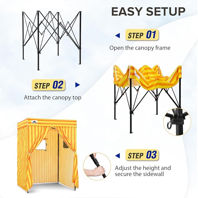EAGLE PEAK Flex Compact 5x5 Pop-up Canopy Changing Room, Portable Privacy Dressing Room for Indoor