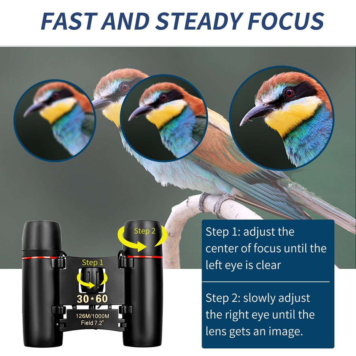 Compact Binoculars for Adults and Kids, HD Mini Portable Outdoor Binoculars Children, Pocket