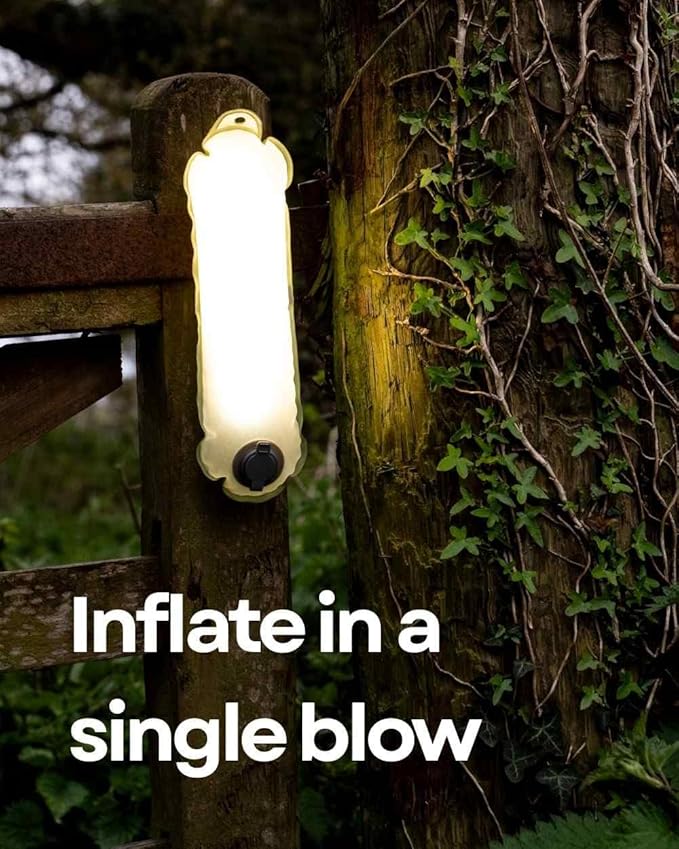 Inflatable Solar Camping Lantern, 4 Lighting Modes, IP66 Waterproof, USB Rechargeable Portable Tent