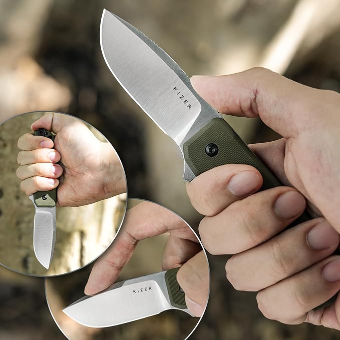 Kizer Nice Guy Pocket Folding Knife, 2.84??D2 Steel Blade knives, G10 Handle Small EDC Knife, Liner