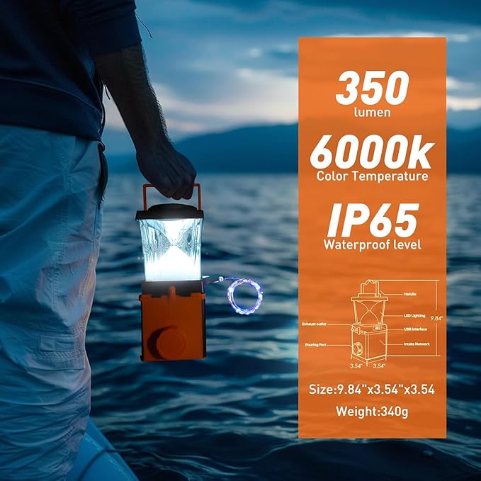 Environmentally Conscious Lighting, Saltwater Camping Lantern - Survival & Emergency Outdoor Ligh