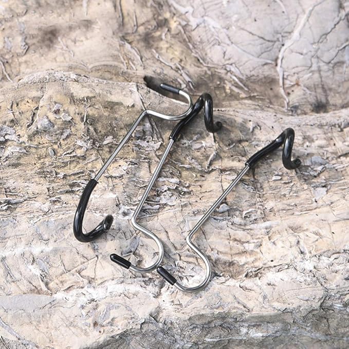 4Pcs Outdoor s lamp Hook Pole Mount Hooks, Black Pole Attachment Hanger, Multifunctional Camping