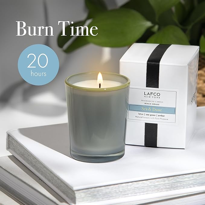 LAFCO New York Votive Candle, Sea & Dune - 1.9 oz - 20-Hour Burn Time - Reusable Glass Vessel