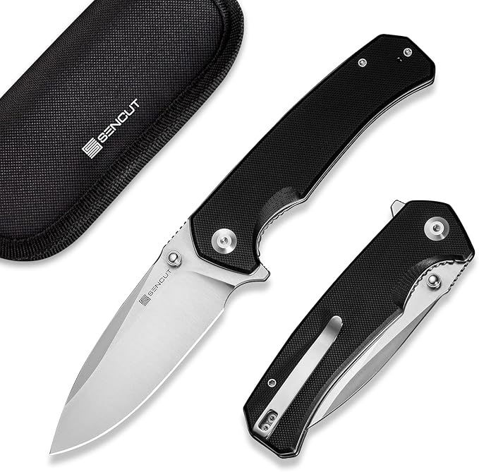 SENCUT Skarnax Pocket Knife for Men, Folding Knife with 3.79" 9Cr18MoV Blade & G10 Handle