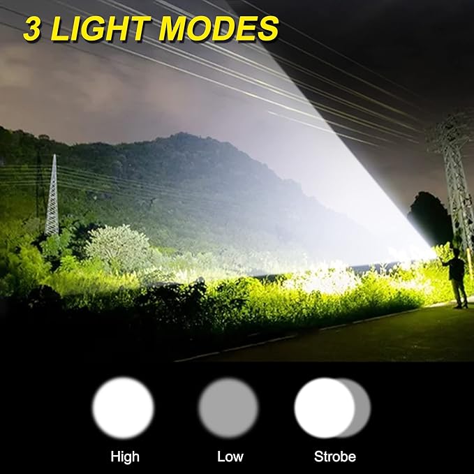 DARKBEAM LED Flashlights Rechargeable USB 2000 High Lumens, Small and Bright Pocket Flashlight