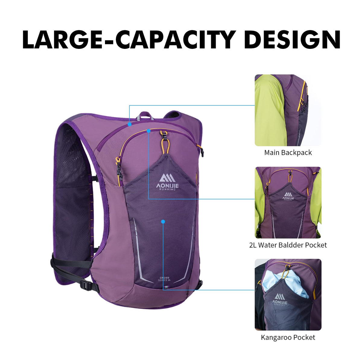 AONIJIE Hydration Vest - 8L - product view 4