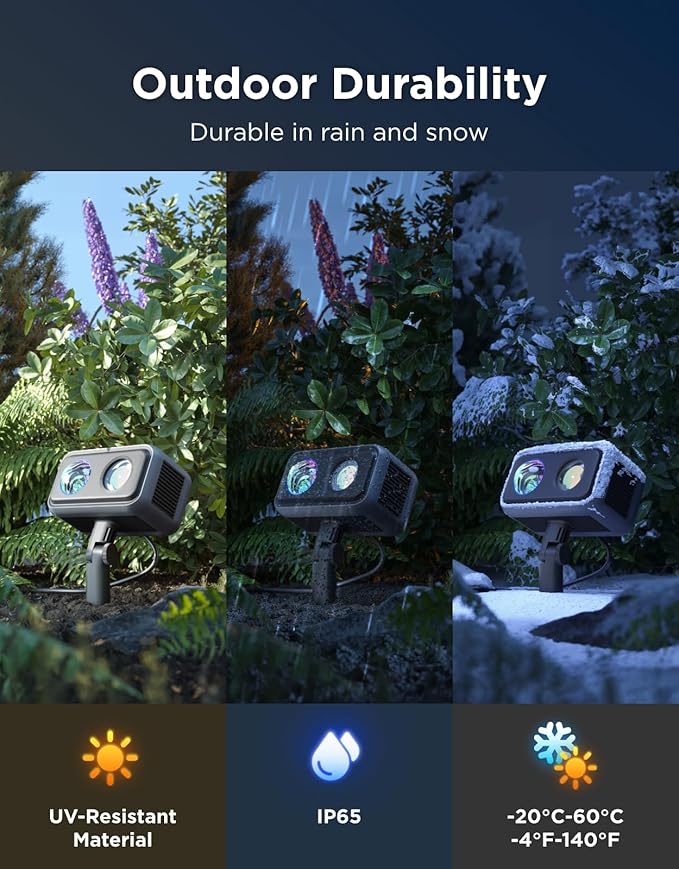 Govee Outdoor Projector Light, Upgraded Aurora Star Projector with 16 RGB Patterns, 50+ Scene Modes
