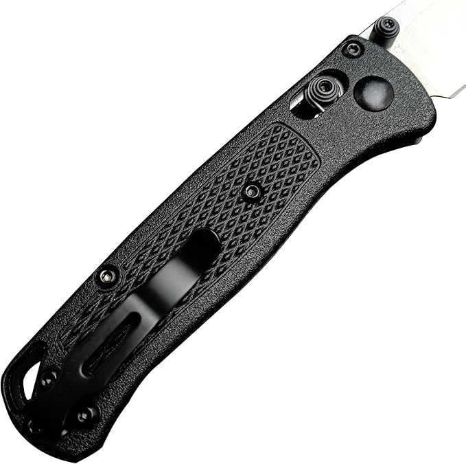 HUAAO Mini Folding Pocket Knife, Plain Edge, Thumb Stud Manual Open, Glass Reinforced Nylon Grivory