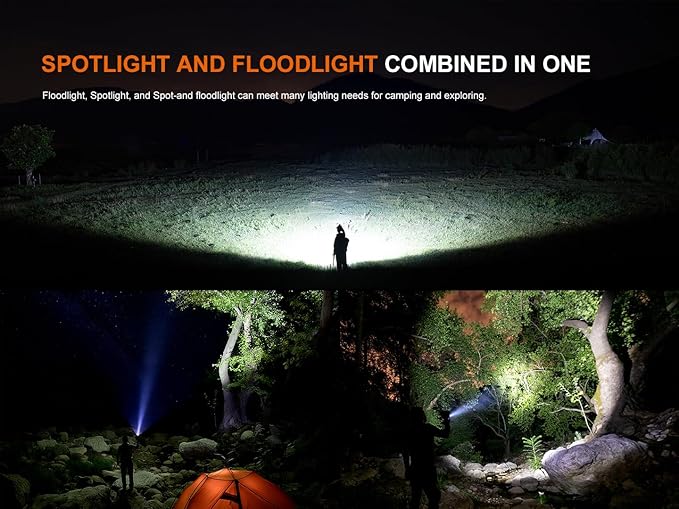 CP50R Rechargeable Lantern Flashlight, 5500 Lumen Spotlight & Floodlight, Multi-Color LEDs