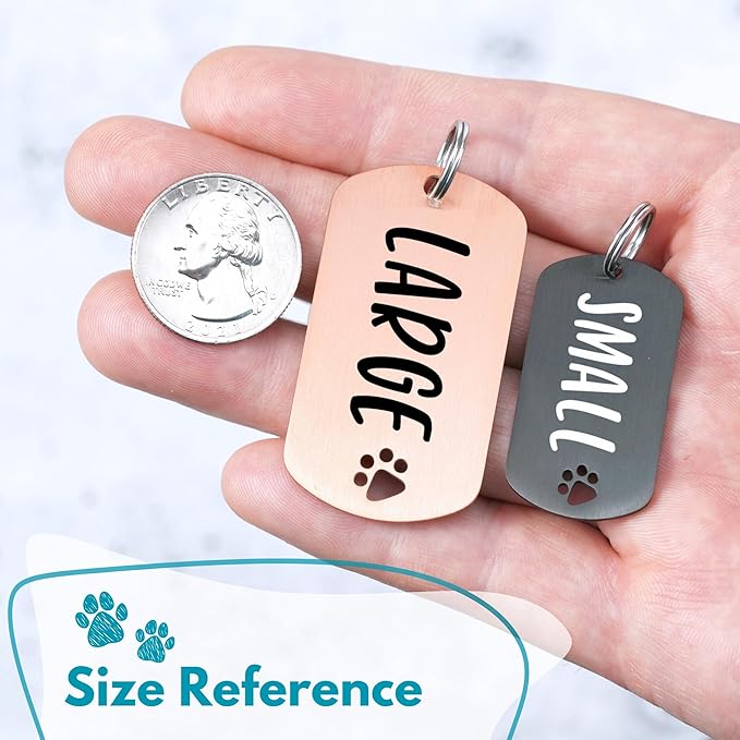 Ultra Joys Dog Tags Personalized for Pets - Hollow Paw Custom Pet ID Tag - Engraved Dog Tag for