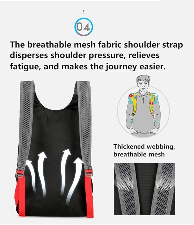 16L Lightweight Foldable Hiking-Backpack Small Packable-Daypack For Travel,Ultralight