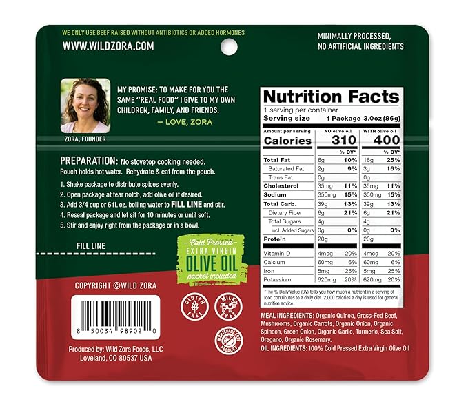 Wild Zora Organic Quinoa Bowls - Quick Prepared Meals, Instant Tasty Bowls, Pantry Staples