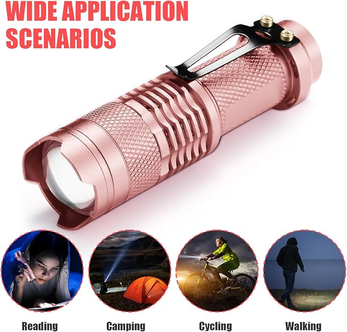 Fumete 20 Pieces LED Flashlight Mini 3 Mode Tactical Torch Small Water Resistant Pocket Flash Light