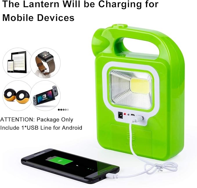 Solar Lantern Camping Essentials Accessories Lights, Rechargeable LED Flashlight for Power Outages
