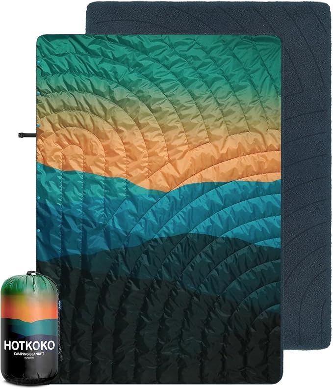 Waterproof Stadium Blanket, Fleece Camping Blanket Wearable Soft Warm Camp Blanket for Outdoor