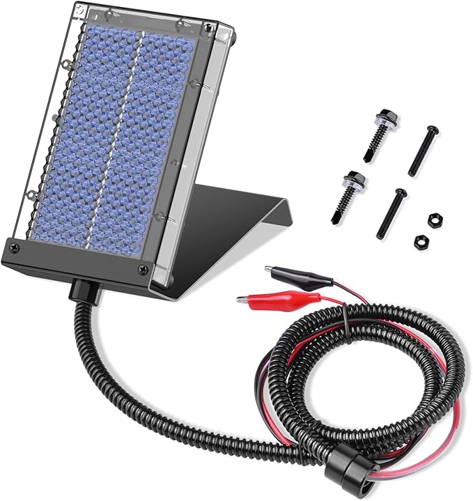 Solar Panel for Deer Feeder, 6V Solar Panel Outdoor Hunting Feeder Waterproof, Solar Power Battery