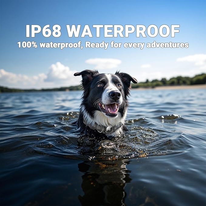 AirTag Dog Collar, IP68 Waterproof Integrated Air Tag Dog Collars with Reflective, Ultra-Durable