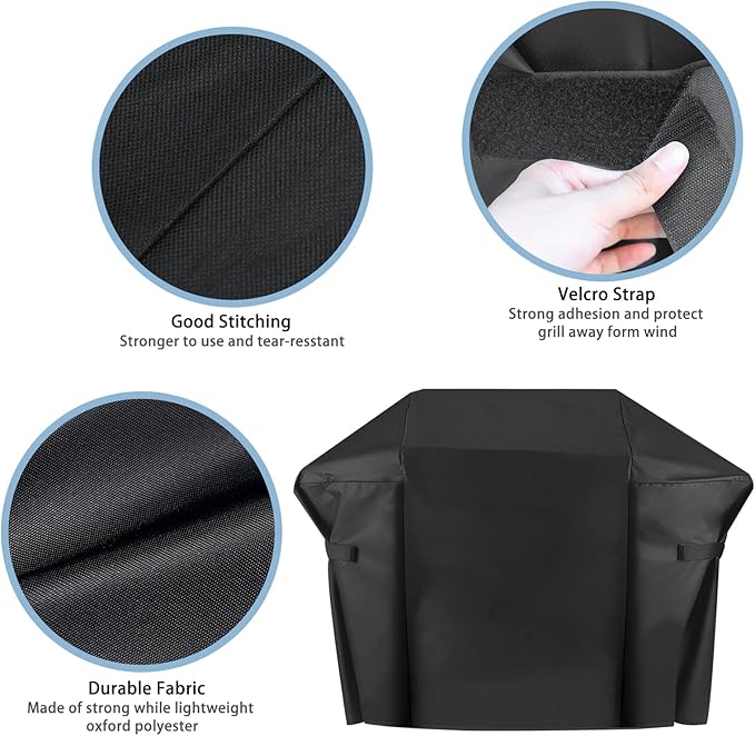 Grill Cover for Weber Genesis 300 Series and New 2022 Genesis 300 Grills, 63 Inch Heavy Duty 600D
