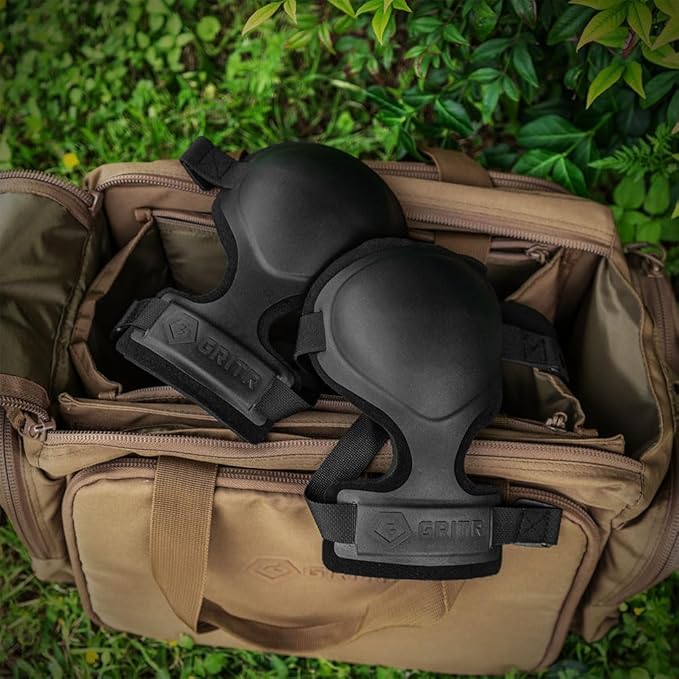 GRITR Tactical Knee Pads for Work, Hunting, Construction, Gardening, Paintball w/Foam Padding, Hard