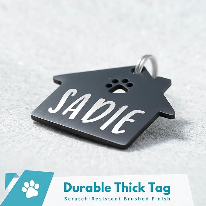 Ultra Joys Dog Tags Personalized for Pets - Hollow Paw Custom Pet ID Tag - Engraved Dog Tag for
