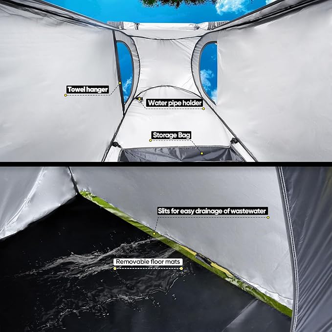 NEVERLAND Pop up Privacy Shower Tent - Portable Changing Shower Tent, Dressing Room, Bathroom