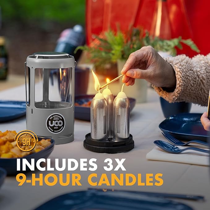 UCO Candlelier Candle Lantern, Candle Lanterns for Real Candles, Perfect Outdoor Gear for Camping
