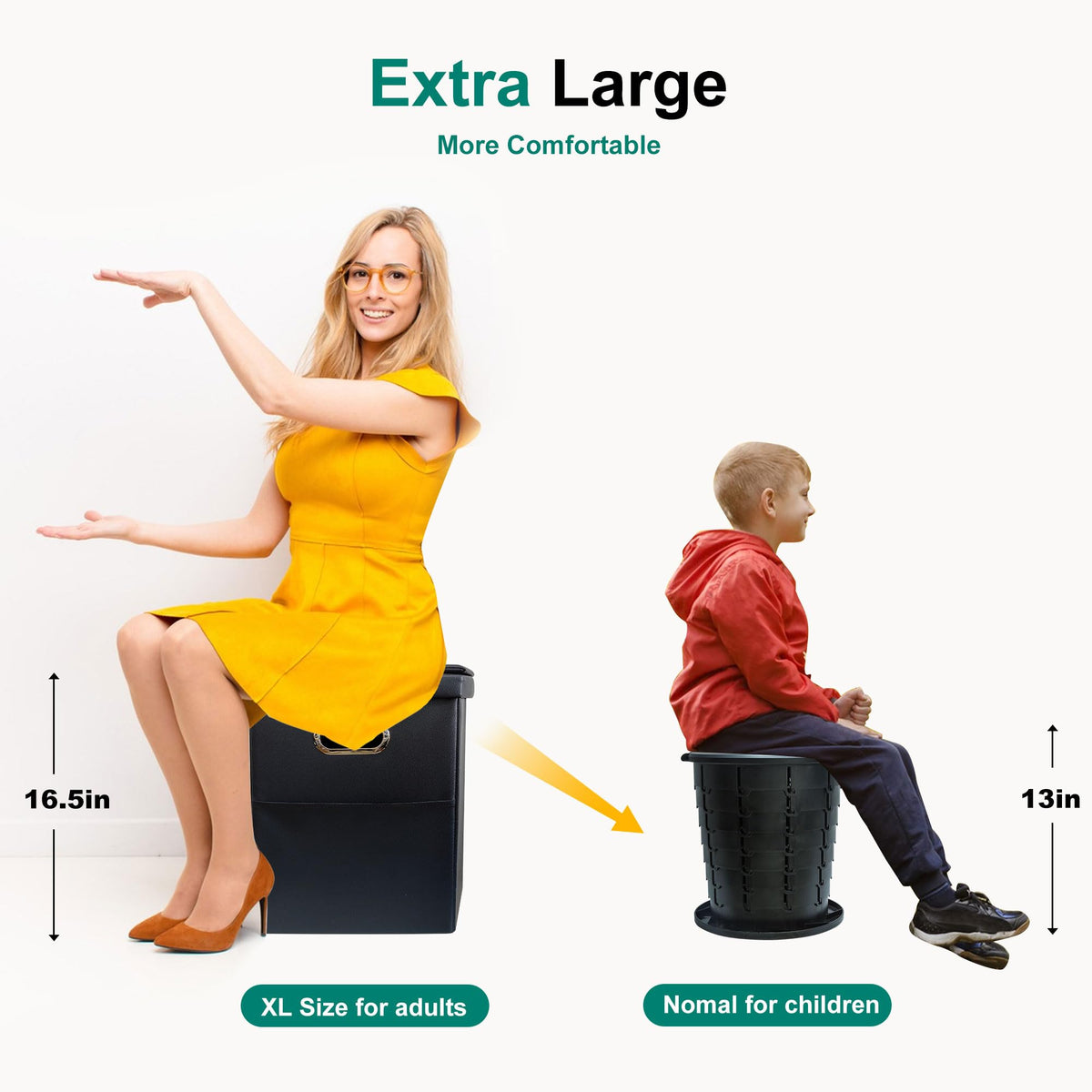 Ann Katy Upgrade XL Portable Toilet for Adults, Extra Large Camping Toilets