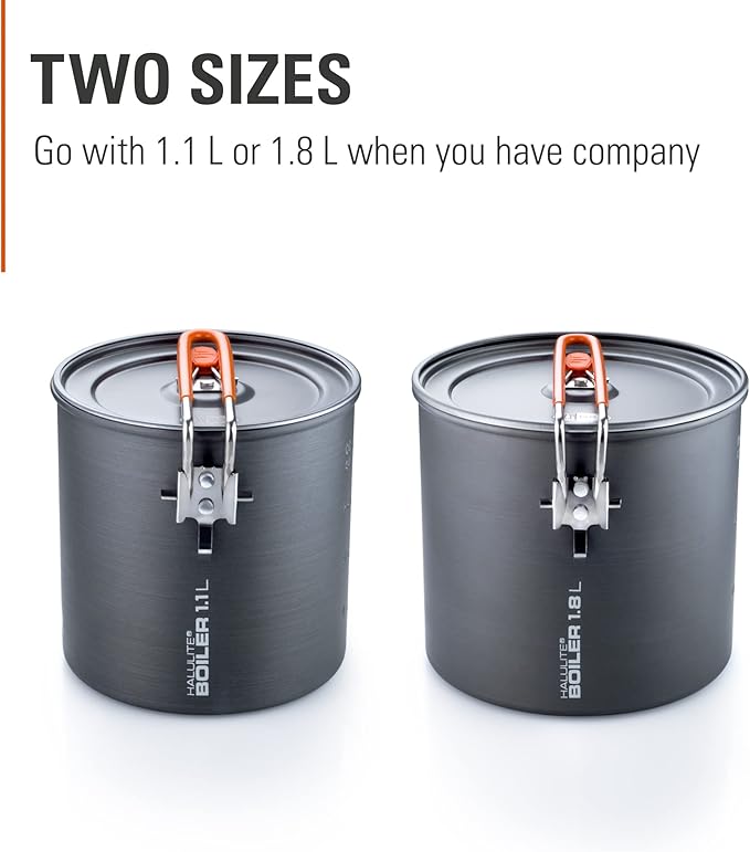 GSI Outdoors Halulite Boiler Ultralight Hard-Anodized Pot with Folding Handle, Fast-Heating Camping