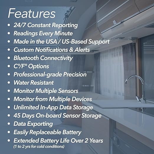 HT.w Smart Temperature Sensor & Humidity Sensor - Bluetooth Thermometer and Hygrometer with App