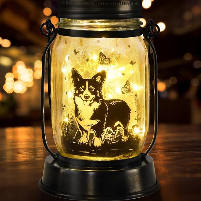 Corgi Gifts for Women/Men Corgi Solar Lanterns Dog Mom Birthday Dog Lovers Lantern Pet Loss Pet