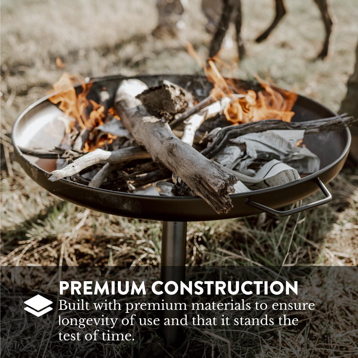 GasOne 23 in Outdoor– Wood Burning Fire Pit – Durable Alloy Steel Fire Pits for Outside – Small