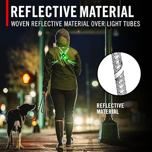 COAST LH150 Version 2.0 Rechargeable LED Hi-Vis Lighted Vest, 6+ Color Modes, Reflective, One Size