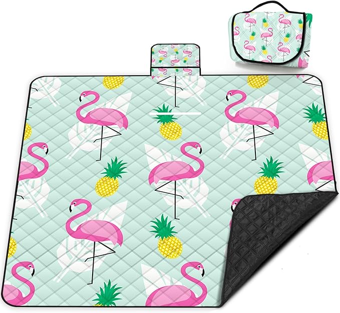 Extra Large Picnic Blanket Waterproof,80"x 80"Foldable Machine Washable Beach Blankets,Outdoor