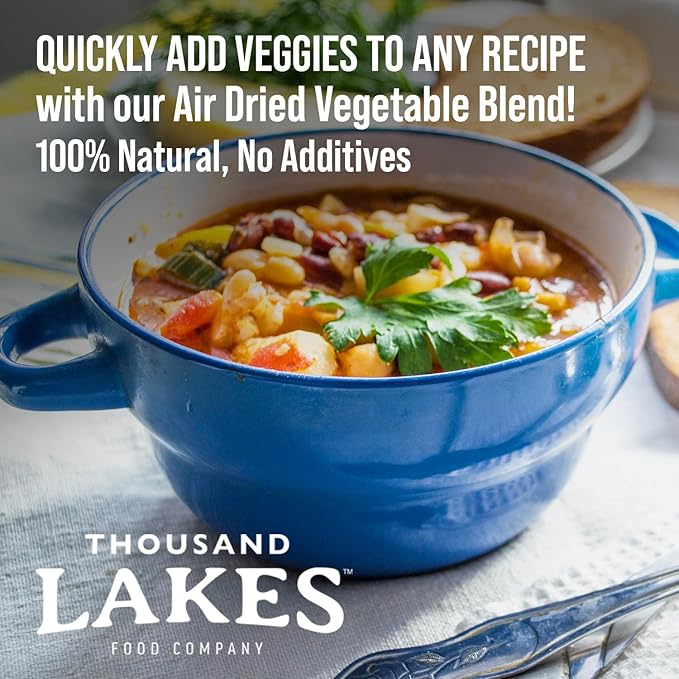 Thousand Lakes Dried Mixed Vegetables Select Soup Blend - Bulk - 2 pounds | 100% Veggies | No Added