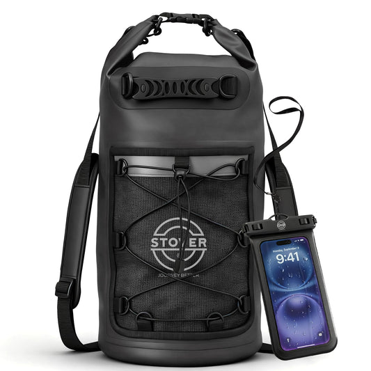 STOVER 5/10/25/30/40L Waterproof Dry Backpack & Phone Case- Large Floating Dry Bag for Kayaking