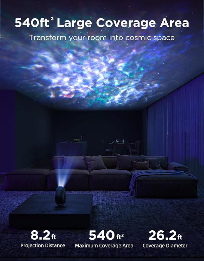 Govee Star Projector Lights, 7-Zone Colorful Nebula Effect, Work with Matter, 540ft² Coverage, LED