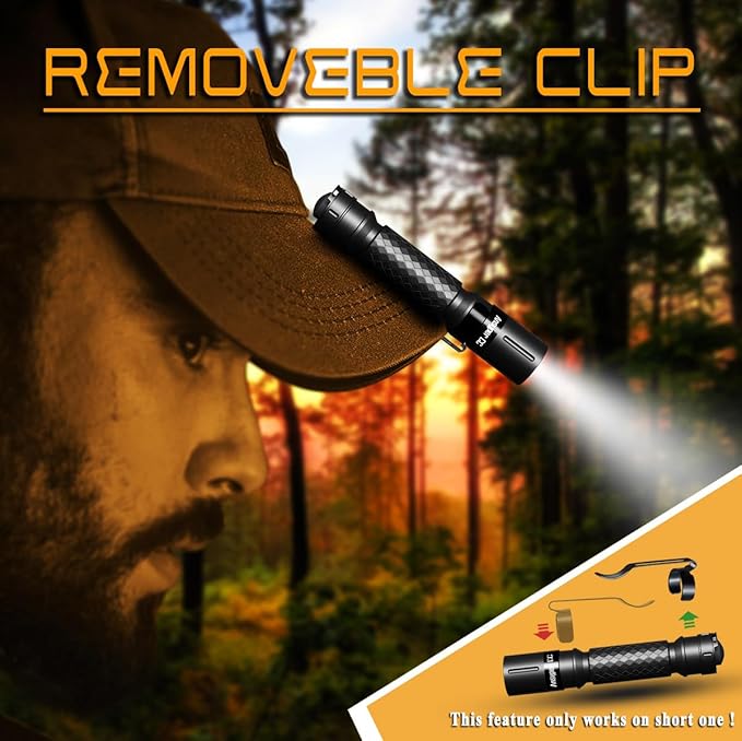Mini Flashlight 3 Modes Small Flashlights LED Powerful High Lumens Tactical Pen Light with