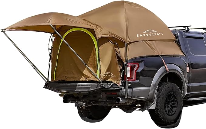 Savvycraft Pickup Truck Tent for Full Size and Mid Size Truck Short Bed and Long Bed, Waterproof