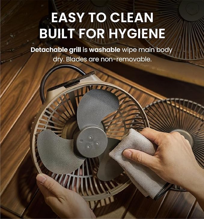Claymore V1040 Black Rechargeable Portable Fan ??10,400mAh Power Bank Function Remote Control