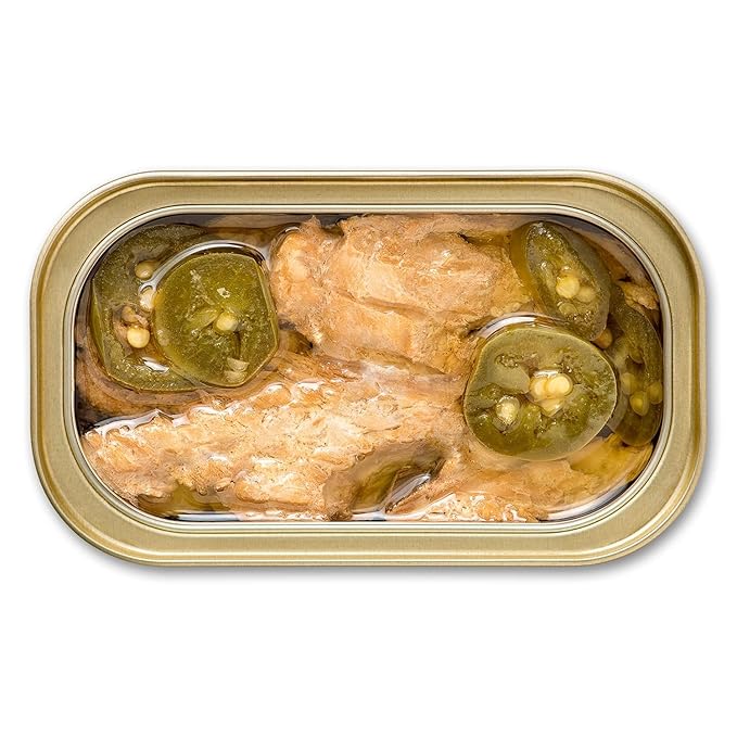 King Oscar Mackerel in Olive Oil with Jalapeño Peppers, 4.05 Ounce Cans (Pack of 12, Packaging May