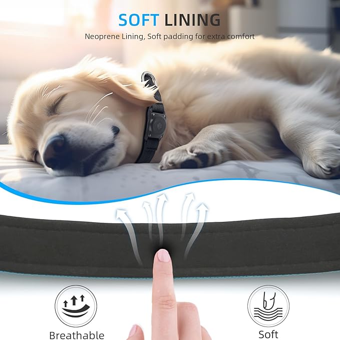 Upgraded AirTag Dog Collar, IP68 Waterproof Air Tag Dog Collar Holder, Reflective, Ultra-Durable