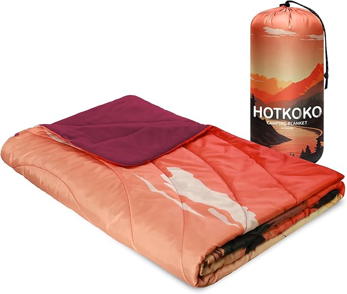 Waterproof Stadium Blanket, Fleece Camping Blanket Wearable Soft Warm Camp Blanket for Outdoor