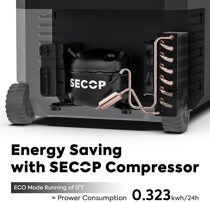 ICECO JP50 Pro Portable Refrigerator,12Volt Car Fridge Freezer, Compact Refrigerator with Secop