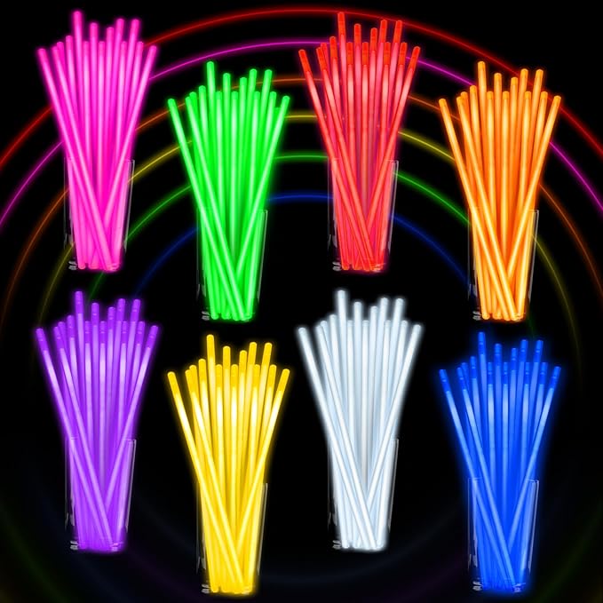 SpringFlower 800Pcs Glow Sticks Bulk Party Supplies, Glow Sticks for Kids Party Favors, Glow in The