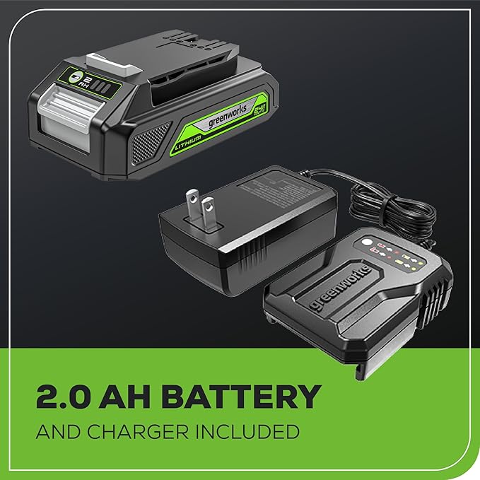 Greenworks 24V Lantern Cordless 500lm Camping Light Kit with USB-A and USB-C Port, 2Ah Battery and