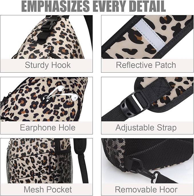 Crossbody Bags for Women Men Trendy Sling Bag Bakpack Casual Chest Bag with Convertible Shoulder