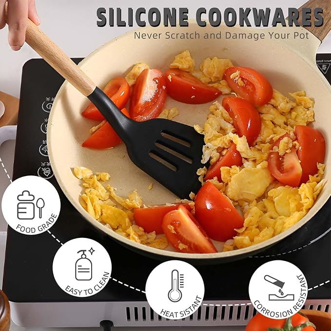 Silicone Camping Cooking Set Car Camping Essentials Cooking Kitchen Set, RV Camping Cookware Must