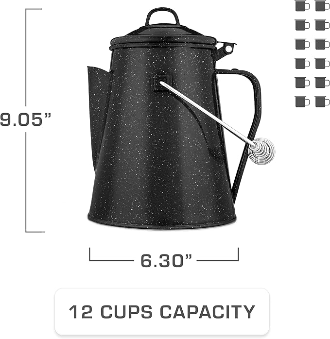 COLETTI Classic Camping Kettle - Tea and Camp Kettle, NO Aluminum or Plastic, Ideal for Boiling