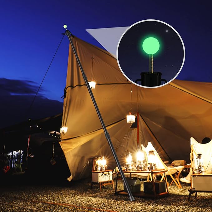 SANLIKE Telescoping Tarp Poles Tent Poles, 96" Aluminum Canopy Poles Extendable Pole for Awning